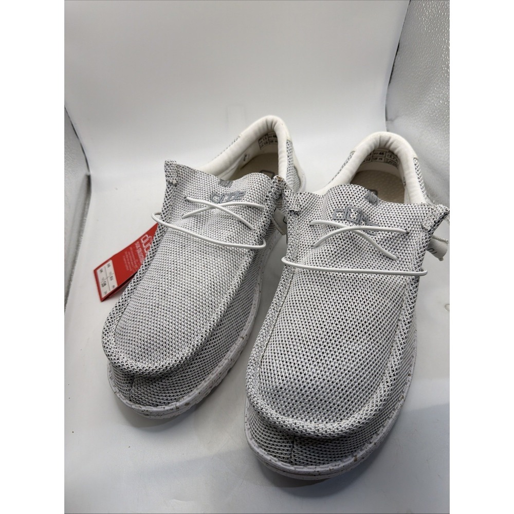 Hey Dude wally sox stone white slip on Men's Sizes US 13, EU 46, UK 12. New